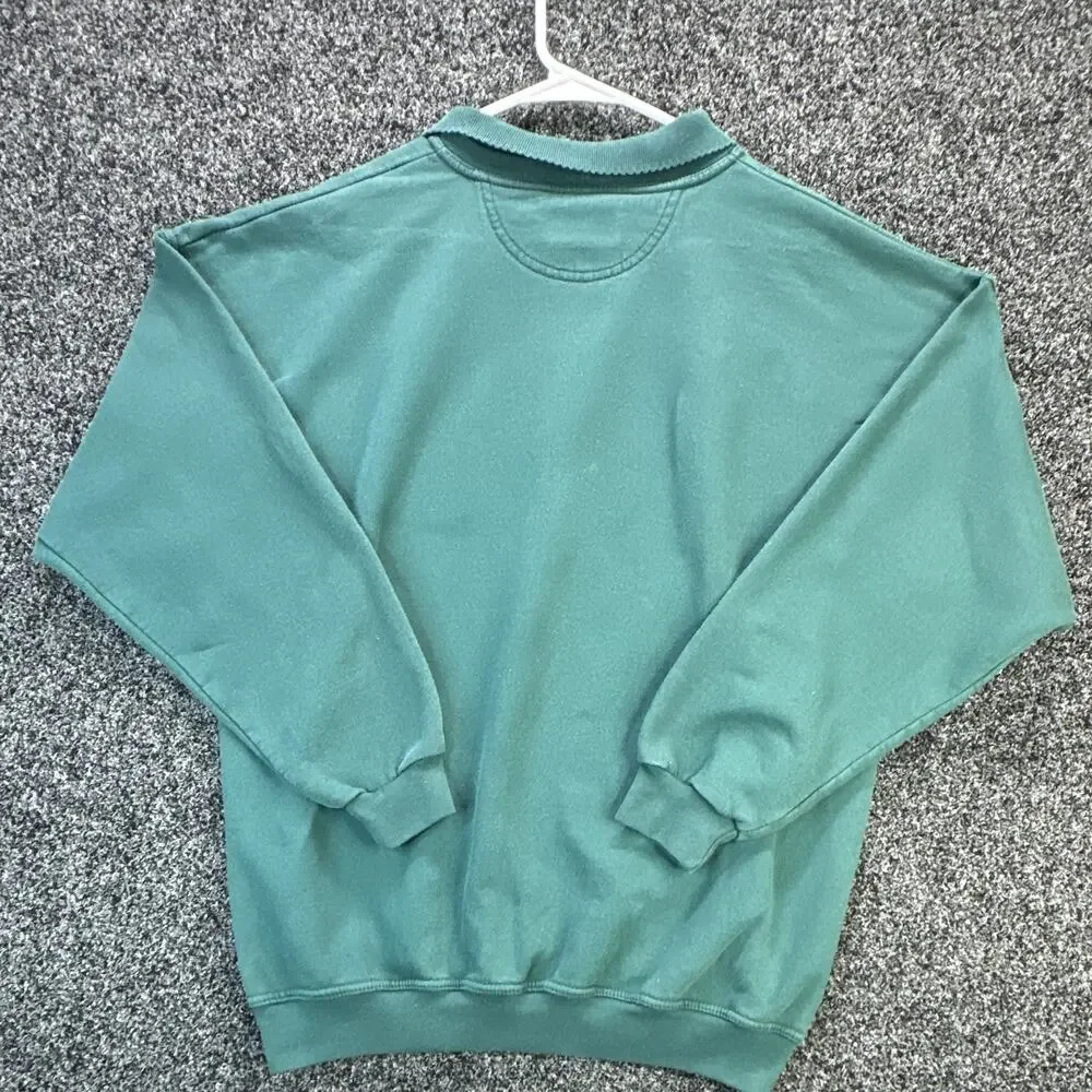 Vintage 90s Northern Reflections Christmas Cat Sweatshirt Womens XL Green Xmas